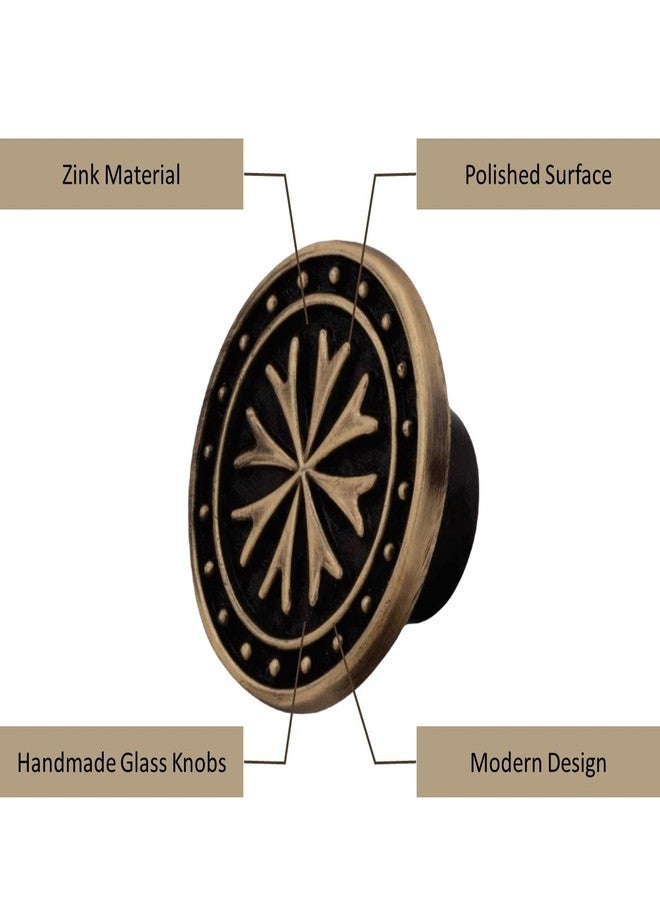 Atom 6 Pack 1.6 inches Zinc Knob for Cabinet, Drawer or Door | Dresser Wardrobe Kitchen Crystal Globe | Kids Pulls Handles for Furniture (WE607-BA) - Image 4